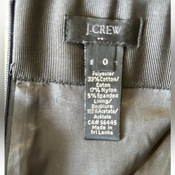 J. Crew Women's No. 2 Pencil Skirt Grey/Black Leaf Pattern Tailored Size 0 - Picture 8 of 8